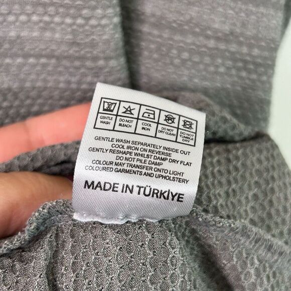 Arne Gray Crew Neck Short Sleeve Honeycomb Knit Casual T-Shirt Men's Size XXL - Picture 6 of 10